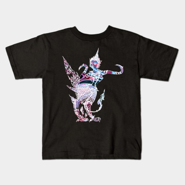 Thailand Kinnaree – Figure Of Thai Spiritual Good Fortune Kids T-Shirt by VintCam